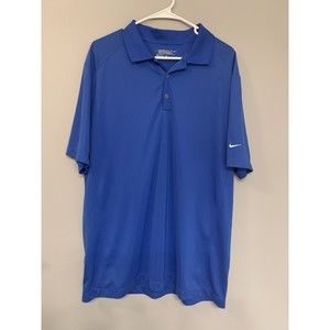 Nike Golf Tour Performance Dri Fit Short Sleeve Polo Shirt Mens XL Blue